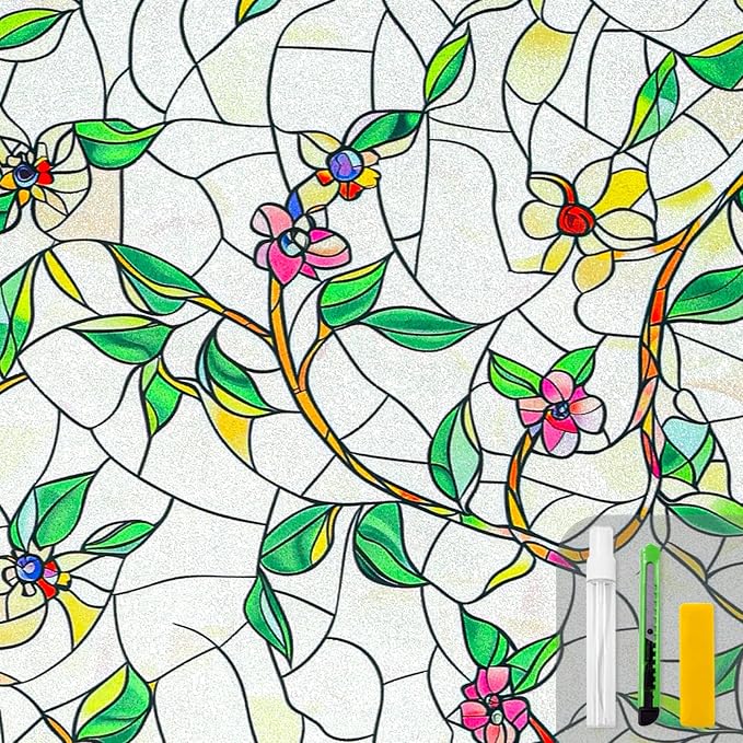 Window Privacy Film Stain Glass Window Film Rainbow Window Film Window clings by QHYsunshine