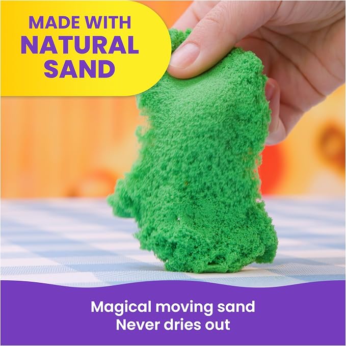Kinetic Sand SquishPizza Playset, Moldable Play Sand Sensory Toys, Ages 5+ | - Image 8