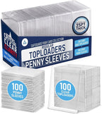 Invested Alliance 200-Pack Toploaders & Card Sleeves – 100 Crystal-Clear 35PT by InvestedAlliance