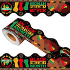 69 Feet Black History Month Bulletin Board Scalloped Kente Borders Classroom by Unknown