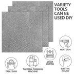 3 Pcs Glitter Silver Glossy Acrylic Sheets, 7.87 x 7.87 x 1/10 Inch Laser - Image 6