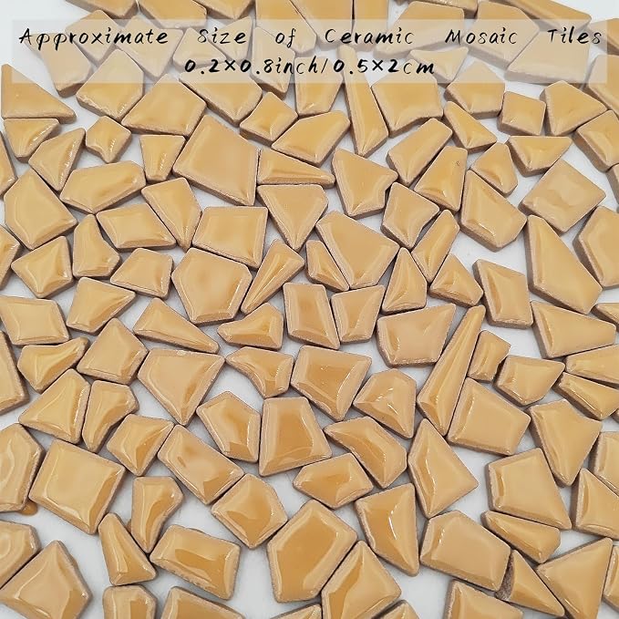 200g Ceramic Mosaic Tiles for Crafts, Irregular Stained Ceramic 0.2"x0.8" - Image 5
