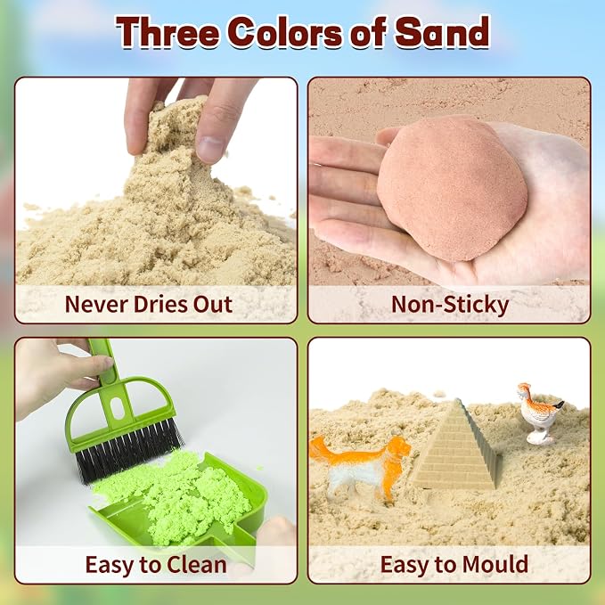 Bloolilies Farm Sensory Bin, Play Sand Art Kit Magic Sand Toys - Image 6