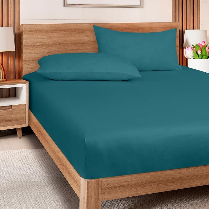 ROYALE LINENS 300 Thread Count 100% Long Staple Combed Cotton Fitted Sheet King - Image 8