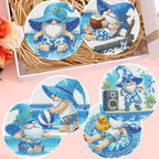 8 Pack Gnome Diamond Art Coasters Kits - Image 6