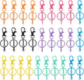 28 Pcs Metal Keychain Clip, Colorful Swivel Snap Hook by Unknown