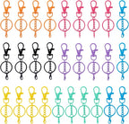 28 Pcs Metal Keychain Clip, Colorful Swivel Snap Hook by Unknown