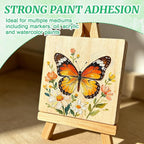 ESRICH 4x4 Inch Wood Panels, 9 Pack Square Craft Wood Canvas Boards, Blank - Image 4