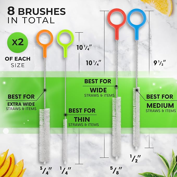 Buenalife Heavy Duty Cleaning Brushes Set of 8 - Image 2