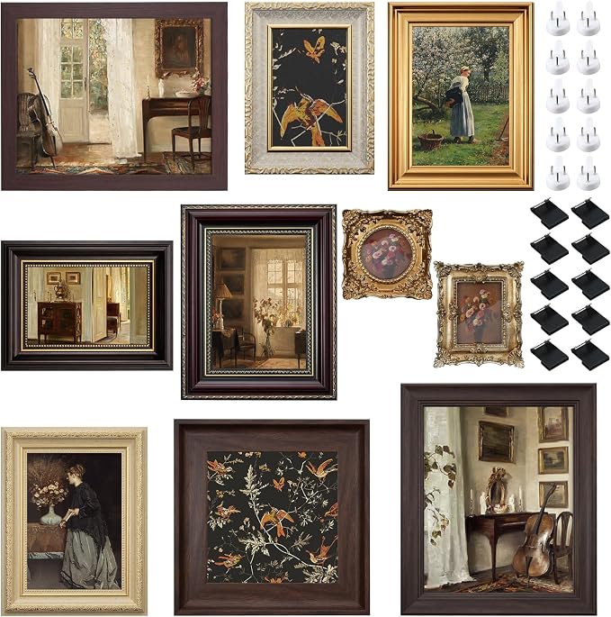 10 Pack Vintage Picture Frames for Wall or Tabletop Display Ornate Vintage by Unknown