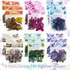 COMNICO Butterfly Stickers PET Waterproof Transparent Colorful Resin Decals - Image 2