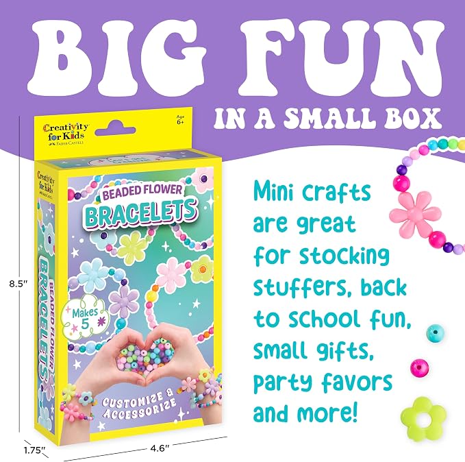 Creativity for Kids Beaded Flower Bracelet Making Kit | DIY Jewelry Craft Kit | - Image 7