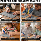 Falling in Art 9 * 12 Linoleum Carving Blocks, 8 Pack Soft Stamp Rubber Blocks - Image 4