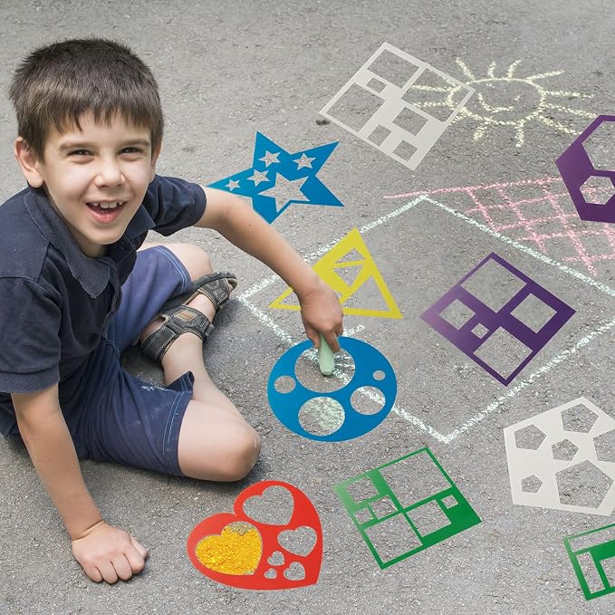 12 Pieces Geometric Stencils Template Set - Image 4