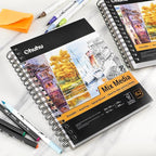Ohuhu Mix Media Pad, 120 LB/200 GSM Heavyweight Papers, 62 Sheets/124 Pages - Image 7