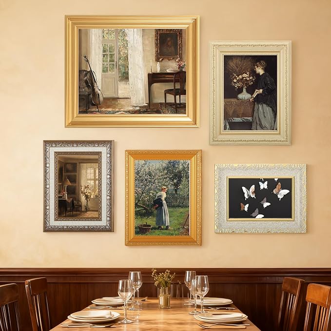 10 Pack Vintage Picture Frames for Wall or Tabletop Display Ornate Vintage - Image 5