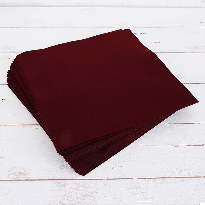 Threadart Burgundy Premium Felt Sheets by ThreadArt
