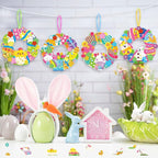 Hollowfly 48 Sets Easter Wreath Craft Kits DIY Wreath Hanging Ornaments Make - Image 5