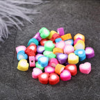 100pcs Colorful Heart Polymer Clay Spacer Beads - Image 4