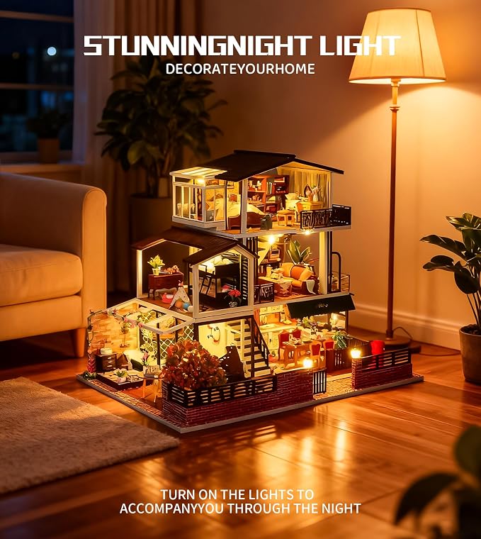 Spilay DIY Miniature House Kit for Adults, Miniature Dollhouse Kit | - Image 3