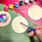 60PCS Unfinished Wood Christmas Cutouts - Image 3