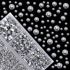 4000Pcs Mixed Size Hot Fix Round Crystals Gems Glass Stones Hotfix Flat Back - Image 2