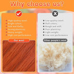 3.53oz Wool Roving, Wool Felting Supplies, Pure Wool, Chunky Yarn, Spinning - Image 3