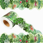 69 Feet Tropical Leaves Patterns Bulletin Board Borders Jungle Leaves Border by Unknown
