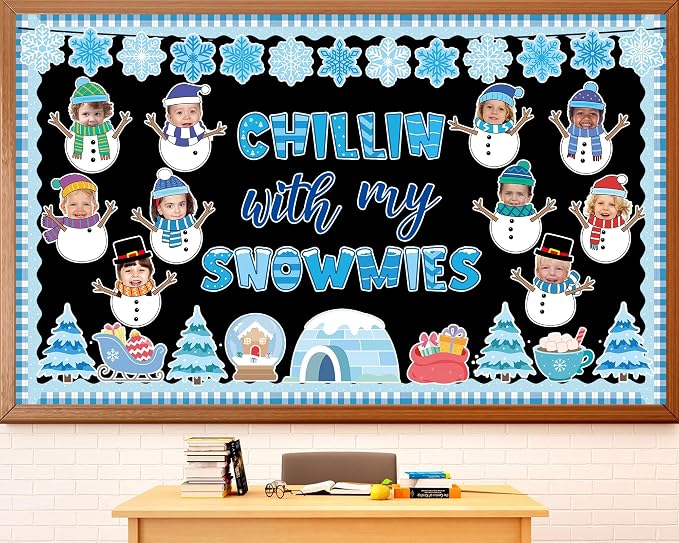 Winter Bulletin Board Decoration Set Christmas Snowman Classroom Decoration by ojustbeok