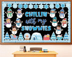 Winter Bulletin Board Decoration Set Christmas Snowman Classroom Decoration by ojustbeok