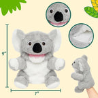 Easfan Koala Hand Puppet with Movable Mouth Interactive Storytelling Cute Soft - Image 4