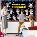 160Pcs Outer Space Cutouts Back to School Bulletin Board Decoration Set - Image 5