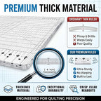 XL 17-3/4” x 22” Slotted Quilting Ruler, Accurate Fabric Strip Cutting - Image 4