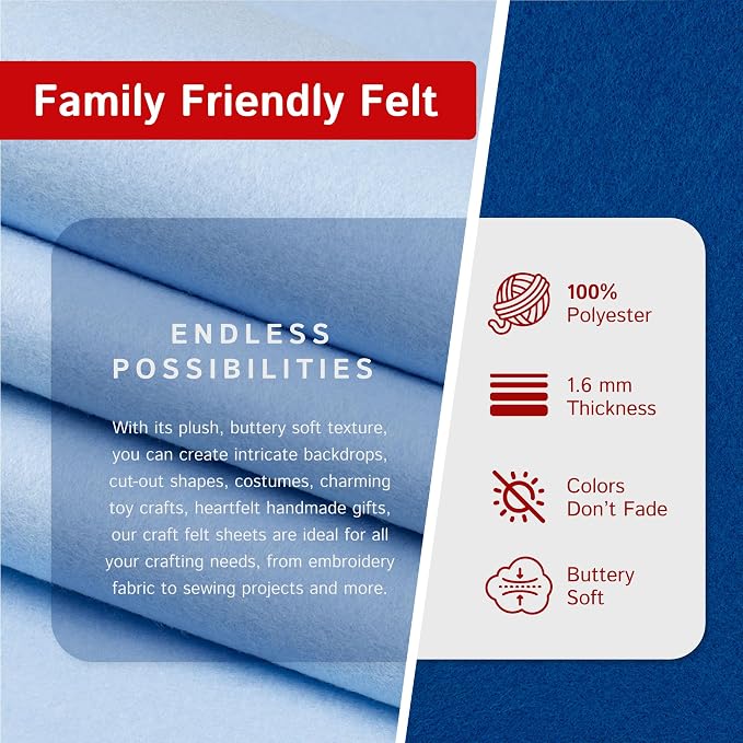 The Felt Store Craft Felt by The Yard – Soft, Durable Felt Fabric - Image 3