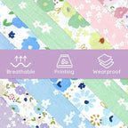 Aubliss 8pcs Fat Quarter Fabric Bundles Quilting Cotton Craft Fabric Pre-Cut - Image 5