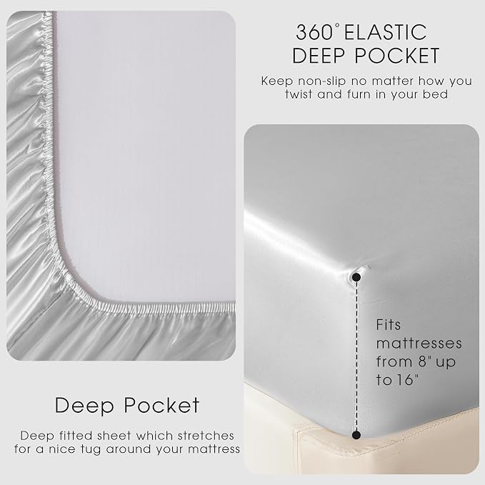 FreshCulture Satin Sheets Full Size - Image 4