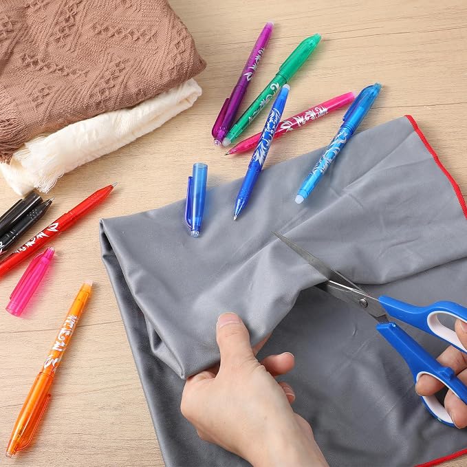 8pcs Heat Erasable Pens for Fabric, Fabric Marking Pens Fabrics Markers No - Image 6
