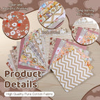 84 Pcs 5 inch Vintage Rose Quilting Fabric Square Bundle, Precuts Charm Packs - Image 3