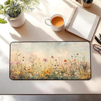 Beige Watercolor Flower Desk Mat, Oil Painting Style Desk Matt, Plant Flower - Image 3