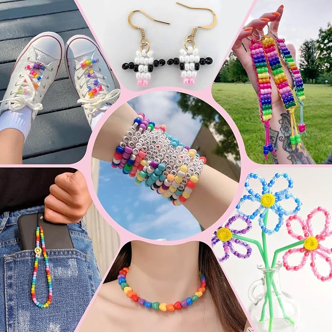 shynek 3800 Pony Beads: Bulk for Bracelets, Hair Braids & Craft - Image 6