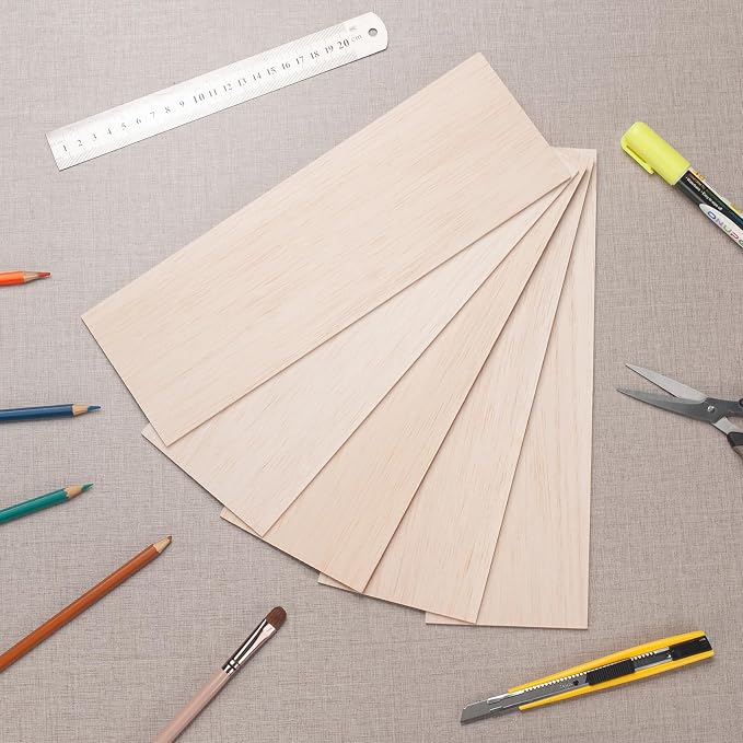 Balsa Wood Sheets 1/4" Thin, Unfinished Wooden Pieces Lumber - Image 2