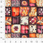 Patchwork Mulled Wine Cotton Fabric Panel – 6 Designs + Bonus Sheet 29.5×19.6 - Image 8
