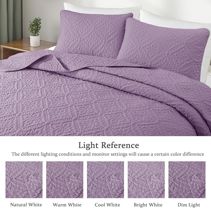 Exclusivo Mezcla King Quilt Bedding Set, Lightweight Soft Bedspreads Coverlets - Image 3