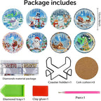 Benjenes 8PCS Diamond Art Coasters Kit - Image 2