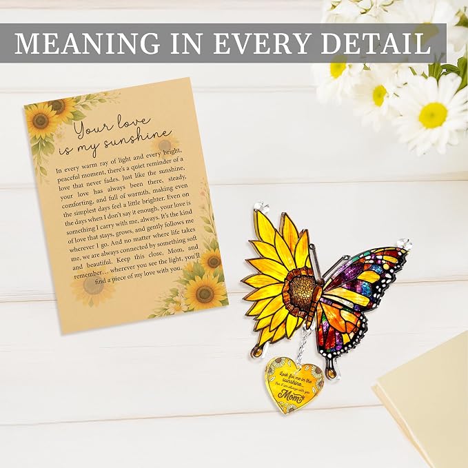 Butterfly Mom Memorial Suncatcher Ornament, Butterfly Gifts - Image 6