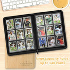 9 Pocket Card Binder, Premium Zip Trading Card Binder, 540 Double Sided Pocket - Image 4