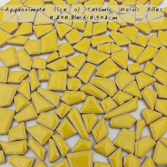 200g Ceramic Mosaic Tiles for Crafts, Irregular Stained Ceramic 0.2"x0.8" - Image 5