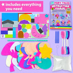 KRAFUN Fairy Tales Sewing Kit for Kids Ages 5-10 | 8 Projects | Sew 8 felt - Image 2