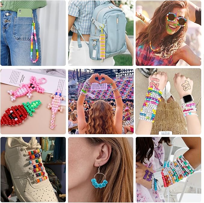 3000Pcs 56 Colors Pony Beads for Bracelet Making Kit, Rainbow Kandi Beads - Image 4