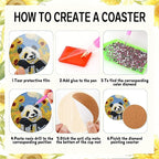 DOZEEZOP 8-Pack Diamond Art Coaster Kit - Image 3